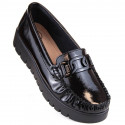 Filippo W PAW314D patent leather platform loafers, black (37)