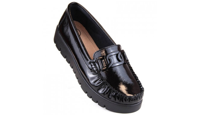 Filippo W PAW314D patent leather platform loafers, black (37)