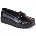 Filippo W PAW314D patent leather platform loafers, black (41)