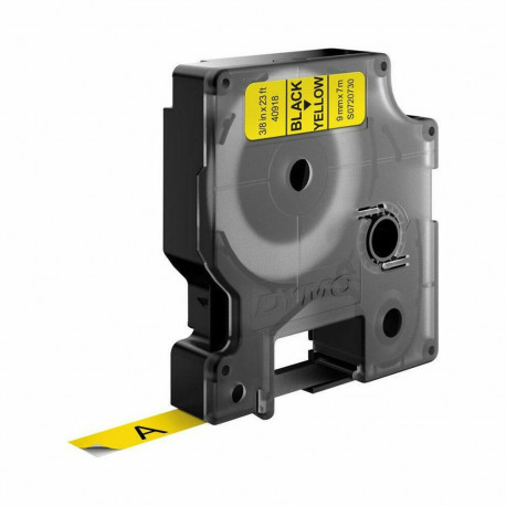 Lamineeritud Lint Sildimasinatele Dymo D1 40918 9 mm LabelManager™ Must Kollane (5 Ühikut)