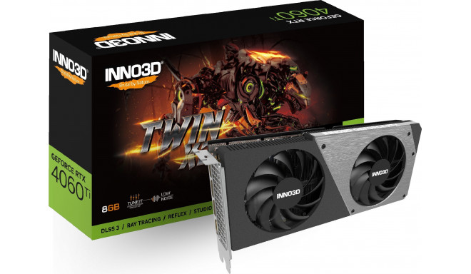 GRAPHICS CARD INNO3D Geforce RTX 4060 TI TWIN X2 NVIDIA 8 GB GDDR6 DLSS 3