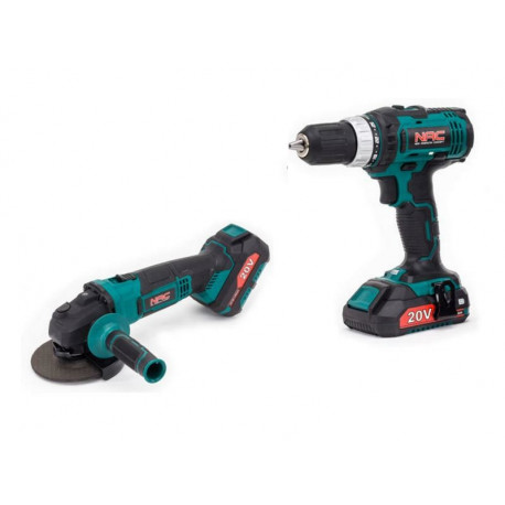 NECK SET 20V SCREWDRIVER + ANGLE GRINDER. 125mm 1x2.0Ah + 1x4.0Ah BAG