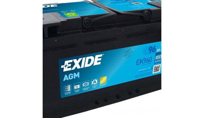 Аккумулятор Exide AGM 96Ah 850A 353x175x190-+