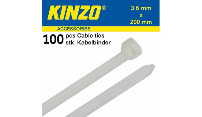 Sidumislindid 100tk 3,6x200mm, valged