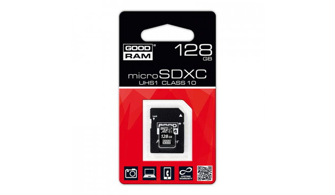 Goodram memory card microSDHC 128GB UHS-1 Class 10 + adapter