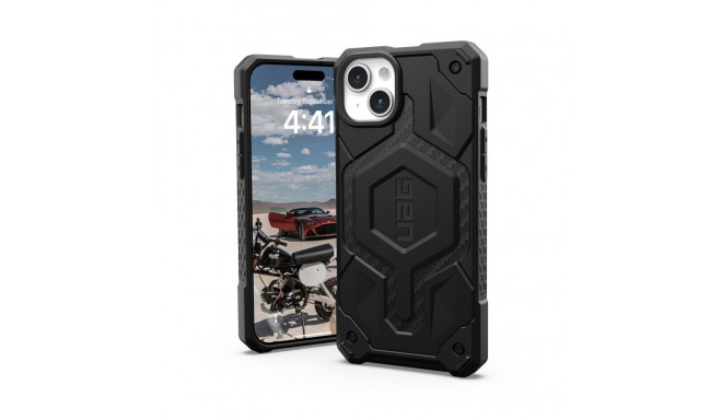 ( UAG ) Urban Armor Gear Monarch Pro for IPHONE 15 PLUS compatible with MagSafe kevlar black