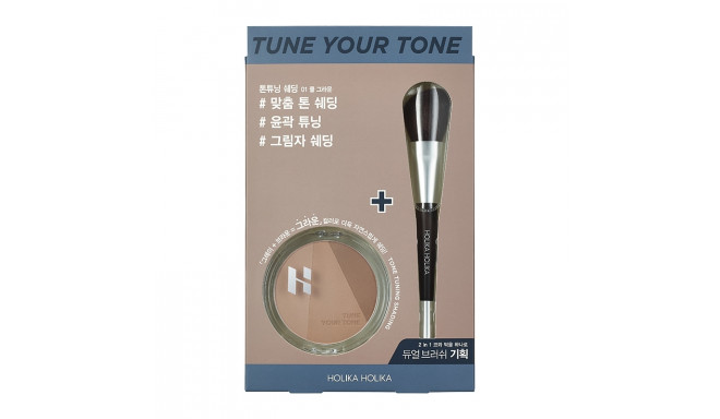 Holika Holika Контурная пудра для коррекции формы лица Tone Tuning Shading Dual Brush Set 01 Cool Gr