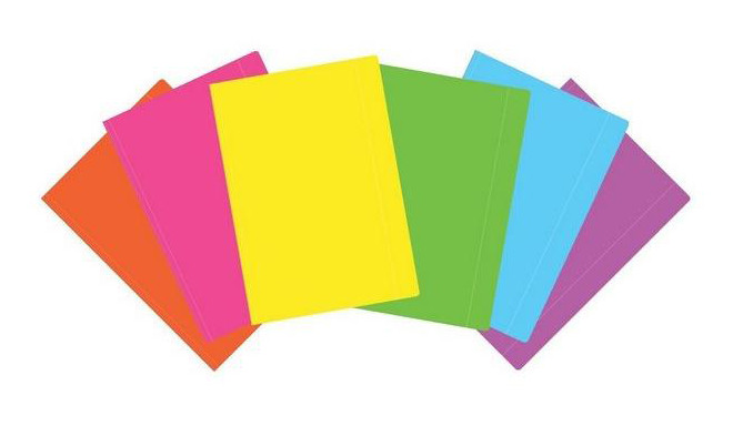 Folder with fluo rubber A3+ cardboard, assorted