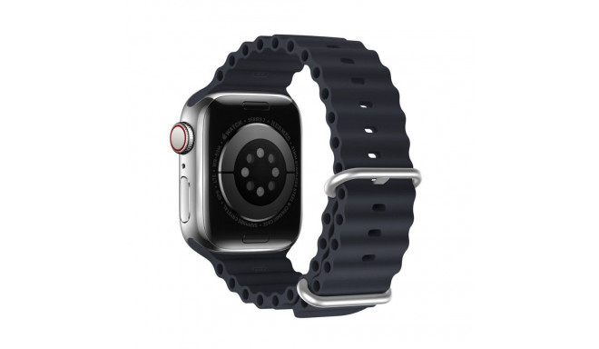 DUX DUCIS strap OCEAN WAVE silicone for Apple Watch 42 / 44 / 45 mm graphite
