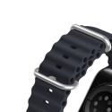 DUX DUCIS Ocean Wave - sport silicone strap for Apple Watch 42/44/45mm graphite