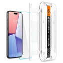 SZKŁO HARTOWANE SPIGEN GLAS.TR ”EZ FIT” 2-PACK IPHONE 15 PRO CLEAR