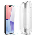 SZKŁO HARTOWANE SPIGEN GLAS.TR ”EZ FIT” 2-PACK IPHONE 15 PRO CLEAR