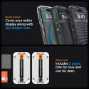 SZKŁO HARTOWANE SPIGEN GLAS.TR ”EZ FIT” FC 2-PACK IPHONE 15 PRO MAX BLACK