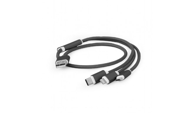 CABLE USB CHARGING 3IN1 1M/BLACK CC-USB2-AM31-1M GEMBIRD