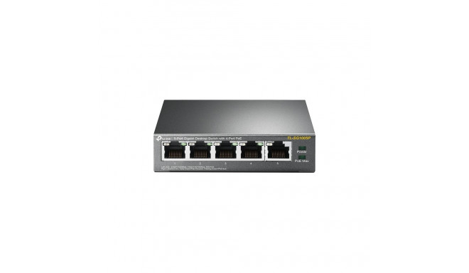 Switch|TP-LINK|Desktop/pedestal|5x10Base-T / 100Base-TX / 1000Base-T|PoE ports 4|TL-SG1005P