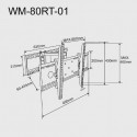 TV SET ACC WALL MOUNT 37-80"/WM-80ST-02 GEMBIRD