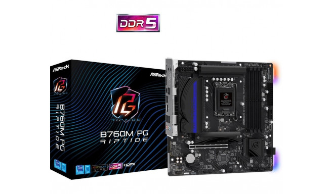 Mainboard|ASROCK|Intel B760 Express|LGA1700|Micro-ATX|Memory DDR5|Memory slots 4|1xPCI-Express 4.0 1