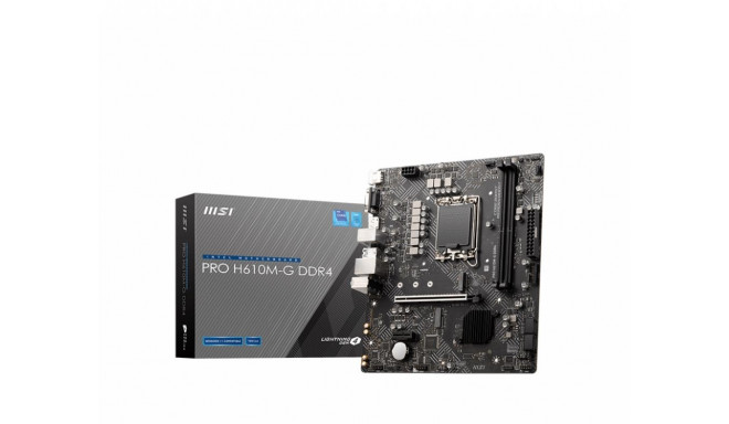 MSI emaplaat Intel H610 LGA1700 MicroATX DDR4x2