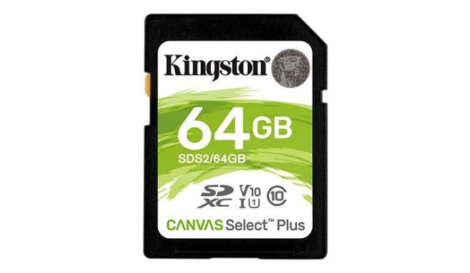 Kingston mälukaart SDXC 64GB Class 10 (SDS2/64GB)