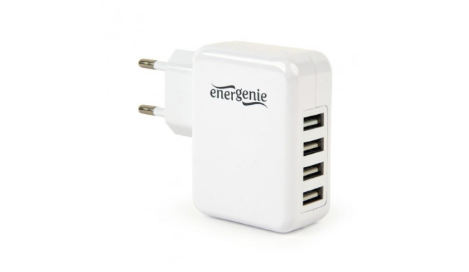 CHARGER USB UNIVERSAL WHITE/4PORT EG-U4AC-02 GEMBIRD