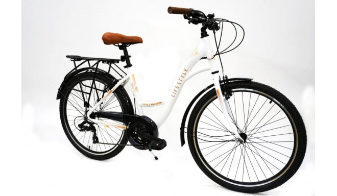BICYCLE CITY LIFESTYLE 2.0 W/R:26" F:44cm WH/BR ROCKSBIKE