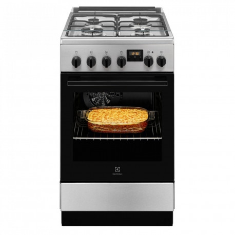 Gaasipliit Electrolux LKK 540201X elektriahjuga, 50 cm