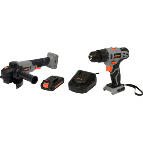 STHOR GRINDER 20V + SCREWDRIVER 20V 26Nm 1x2.0Ah