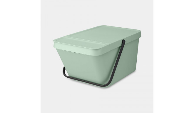 Prügikast 20L, Brabantia, Sort/Go virnastatav, kaanega, K-22,5cm, L-28cmx S-45cm/ Jade Green, roheli