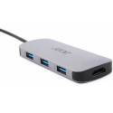 Acer multi-port adapter, docking station (silver, USB-C, HDMI, USB-A)