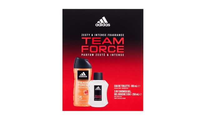 Adidas Team Force Eau de Toilette (100ml) (Edt 100 ml + Shower Gel 250 ml)