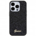 Guess case for iPhone 15 Pro 6,1" GUHCP15LPMSDGSK black HC PU Disco Script Metal