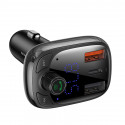 Bluetooth FM Modulator Car Quick Charger 12-24V 2xUSB + USB-C, Black