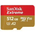 Sandisk mälukaart microSDXC 512GB Extreme + adapter