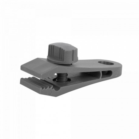 BUNGEE CORD CLIPS prisukamas tipas su tvirtinimo kilpa (8 vnt) pilkos spalvos