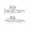 BUNGEE CORD CLIPS screwed type with mounting eyelet (8 pcs) gray