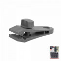 BUNGEE CORD CLIPS screwed type with mounting eyelet (8 pcs) gray