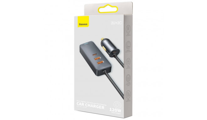Baseus laadija 2xUSB/2xUSB-C 120W 12/24V