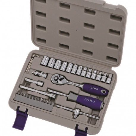 Sockets 4-13mm and bits PH,PZ,SL,HEX set 1/4" 35 pcs Irimo