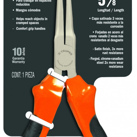 Needle nose plier 150mm comfort grip Truper®