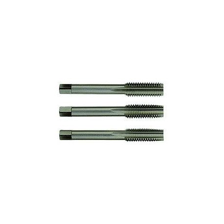 Set of 3 HSS DIN352 Hand Taps M8. Bright, uncoated. T Line