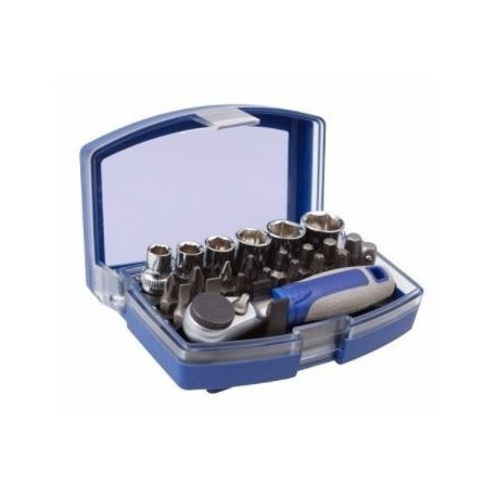 Padrunite 6-13mm ja otsakute kmpl 1/4" narrega 23 osa PH1/2, PZ1/2, HEX 3/4/5/6, Torx T10/15/20/25/3