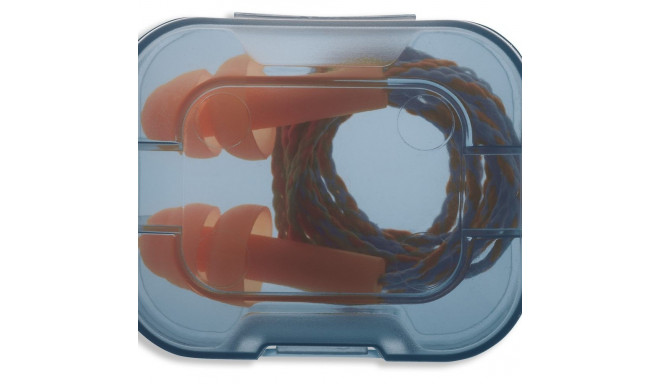 UVEX Whisper reusable earplugs, orange, SNR 27dB, size S, in a plastic mini box