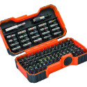 BAHCO Bit set 1/4"x25mm 100 pcs colour coded with 2 adaptors PH,PH2G,PZ,SL,Hex,TORX,TORX TR,R