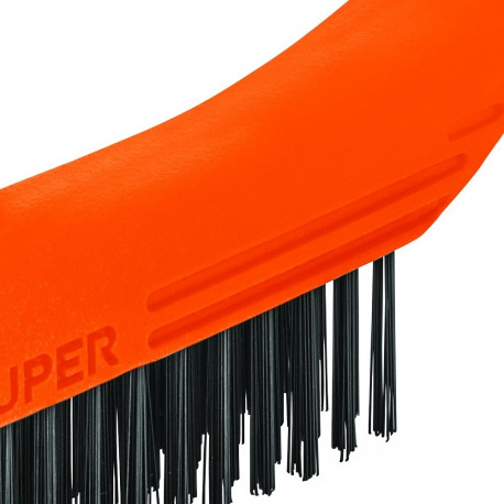 Wire brush, 28cm, 4x16 rows, wire 0.4mm Truper®