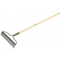 Bow rake with 16 steel tines, wooden shaft, 137cm Truper®