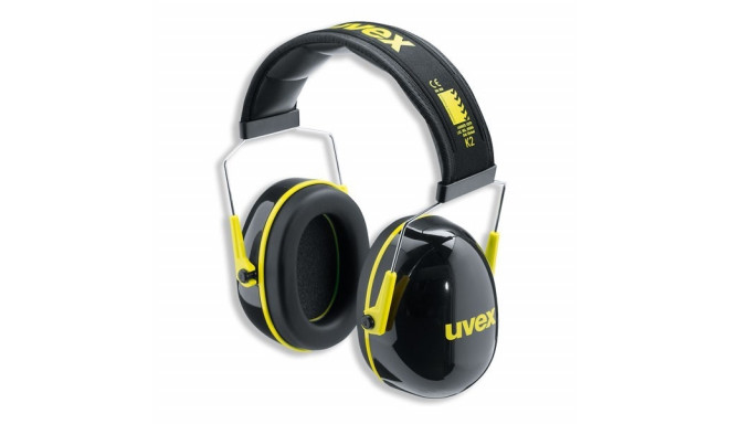 Earmuffs UVEX K2. SNR: 32dB, black/yellow, soft head band