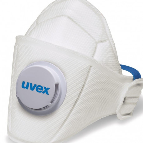 Face mask UVEX Silv-Air Premium 5110 FFP1, folding mask with valve, white, 3 pcs packed