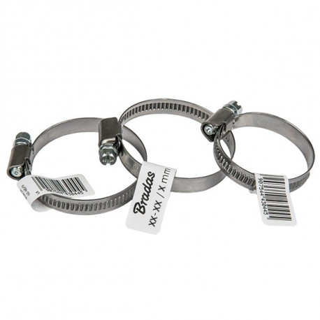 Stainless zebra hose clamp BRADAS 8-12mm 1 pcs.