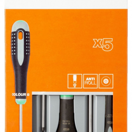 Screwdriver set ERGO™ 5 pcs - T10/T15/T20/T25/T30