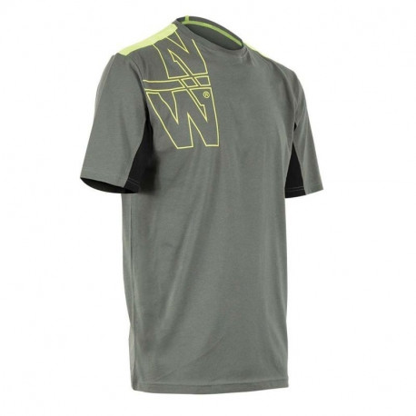 Work T-shirt North Ways Peter 1210, khaki/fluo yellow, size L